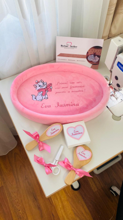 Set Tavita Turta Roz Fetita Personalizata Pisica Marie [3]