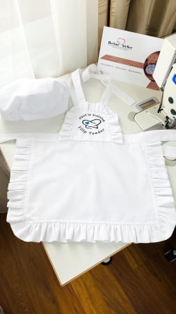 Sort alb si boneta pentru copil personalizate [2]
