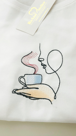 Tricou brodat Aroma de Cafea [3]