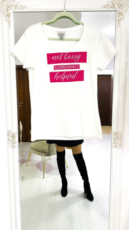 Tricou brodat Not Bossy