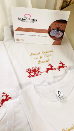 Tricou brodat Primul Craciun [2]