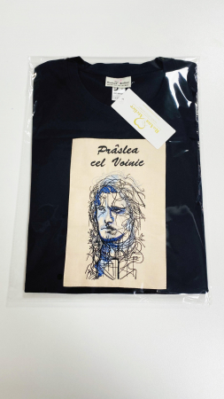 Tricouri brodate - Tricou negru brodat Praslea cel Voinic
