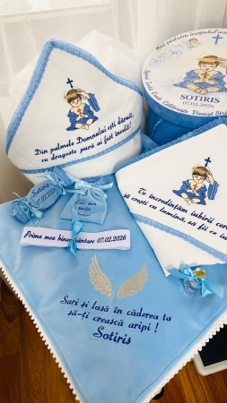 Trusou Botez Albastru Ingeras personalizat [2]