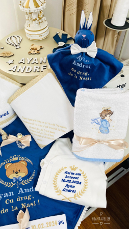 Trusou Botez albastru Ursulet cu coronita [3]