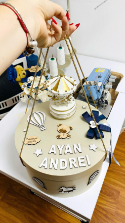 Trusou Botez albastru Ursulet cu coronita [2]