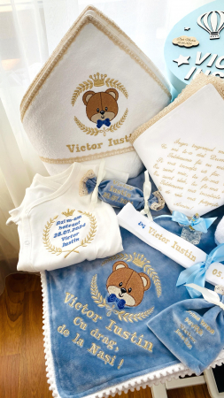 Trusou Botez Baiat Ursulet Albastru [2]