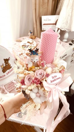 Trusou Botez Bambi cu lumanare asortata [11]