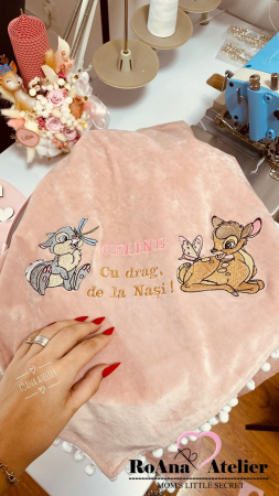 Trusou Botez Bambi cu lumanare asortata [5]