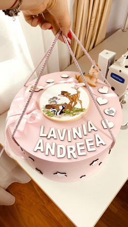 Trusou Botez Bambi cu lumanare asortata [14]