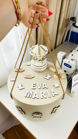 Trusou Botez EVA alb cu auriu [3]