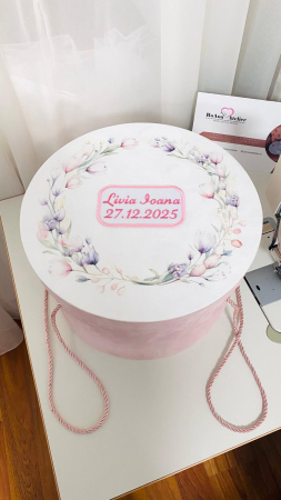 Trusou Botez Fetita Ursulet cu fundita personalizat [3]