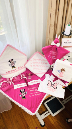 Trusouri Botez Catifea - Trusou Botez Minnie Roz Fucshia