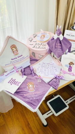 Trusou Botez Mov Fetita Ingeras cu porumbel [3]