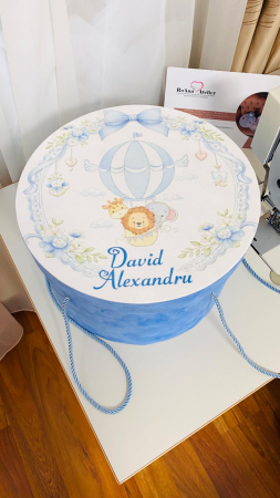 Trusou Botez Muselina Animalute Balon Aer Cald initiale [3]