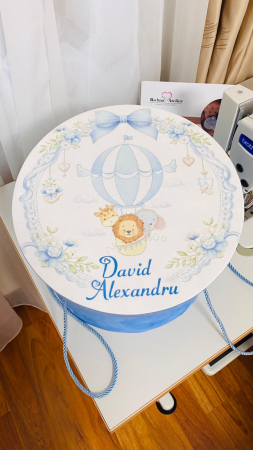 Trusou Botez Muselina Animalute Balon Aer Cald initiale [4]