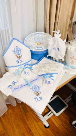 Trusouri Botez Muselina - Trusou Botez Muselina Animalute Balon Aer Cald initiale