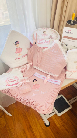 Trusouri Botez Muselina - Trusou Botez Muselina Balerina Roz Pudrat