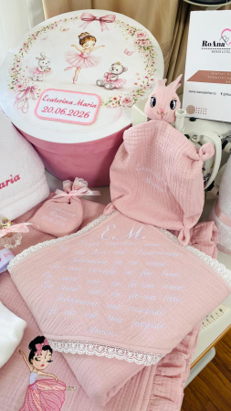 Trusou Botez Muselina Balerina Roz Pudrat [5]