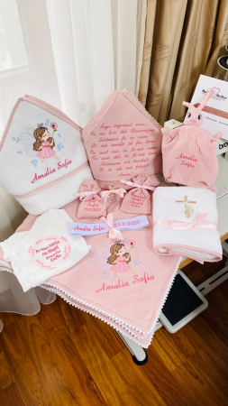 Trusou Botez Muselina Roz Prafuit Zana