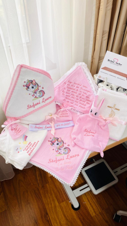 Trusouri Botez Muselina - Trusou Botez Muselina Roz Unicorn