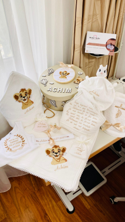 Trusouri Botez Muselina - Trusou Botez Muselina Simba alb cu bej