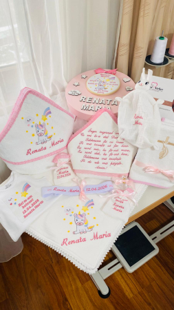 Trusouri Botez Muselina - Trusou Botez Muselina Unicorn Cutie Pene