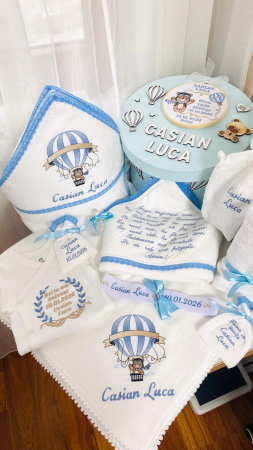 Trusou Botez Muselina Ursulet in balon aer cald [8]