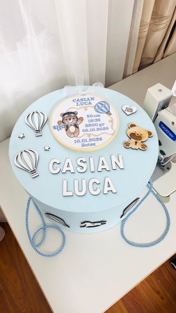 Trusou Botez Muselina Ursulet in balon aer cald [9]