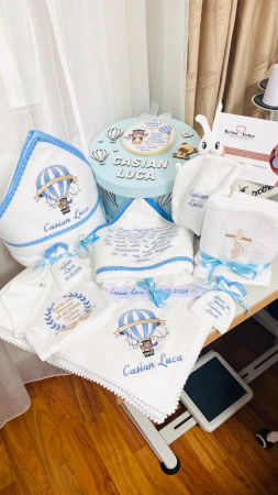 Trusou Botez Muselina Ursulet in balon aer cald [7]