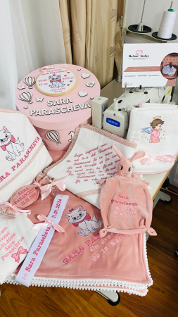 Trusou Botez Pisica Marie Roz personalizat datele nasterii [2]