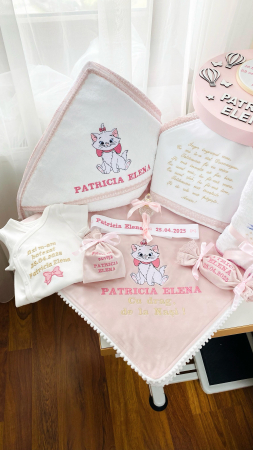 Trusou Botez Pisica Marie Roz personalizat datele nasterii [1]
