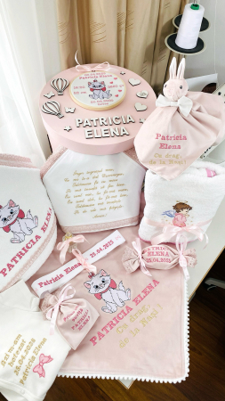 Trusou Botez Pisica Marie Roz personalizat datele nasterii [2]