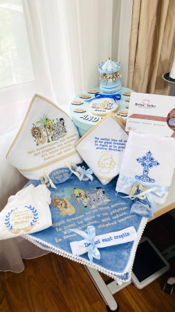 Trusou Botez Safari Personalizat albastru