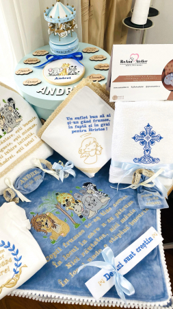 Trusou Botez Safari Personalizat albastru [2]