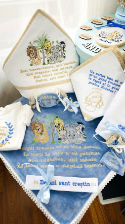 Trusou Botez Safari Personalizat albastru [1]