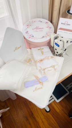 Trusouri Botez Muselina - Trusou Botez Simplu Muselina Cutie Roz