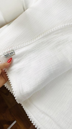 Trusou Botez Simplu Muselina Flamingo [2]