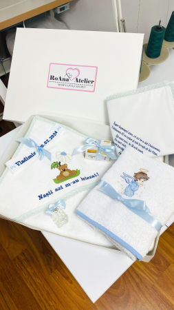 Trusouri Botez Catifea - Trusou Botez Standard Baiat Ursulet