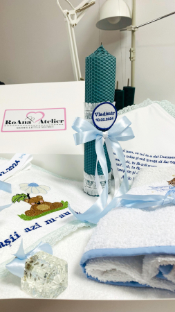 Trusou Botez Standard Baiat Ursulet cu lumanare [1]