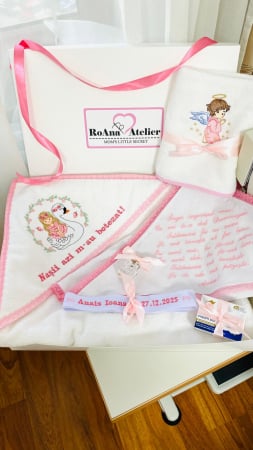 Trusouri Botez Catifea - Trusou Botez Standard Fetita Lebada