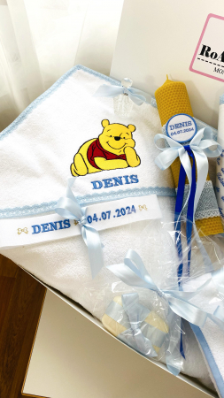 Trusou Botez Standard Winnie the Pooh cu lumanare [2]