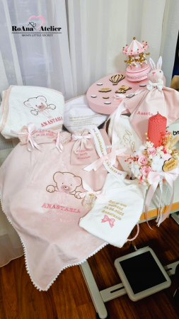 Botez - Trusou Botez Teddy Bear complet cu lumanare