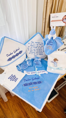 Trusouri Botez Catifea - Trusou Botez Traditional Albastru