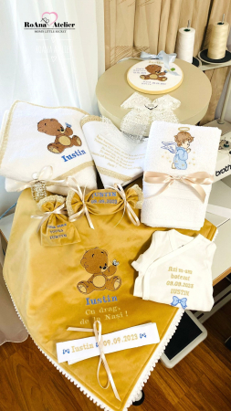 Trusouri Botez Catifea - Trusou Botez Ursulet Bej