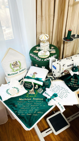 Trusouri Botez Catifea - Trusou Botez Verde Simba complet