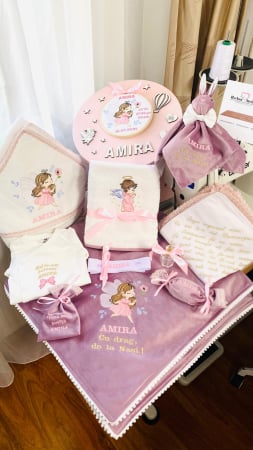 Trusouri Botez Catifea - Trusou Botez Zana Fluturas Lila