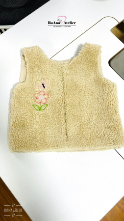 Articole Copii - Vesta blanita floricica