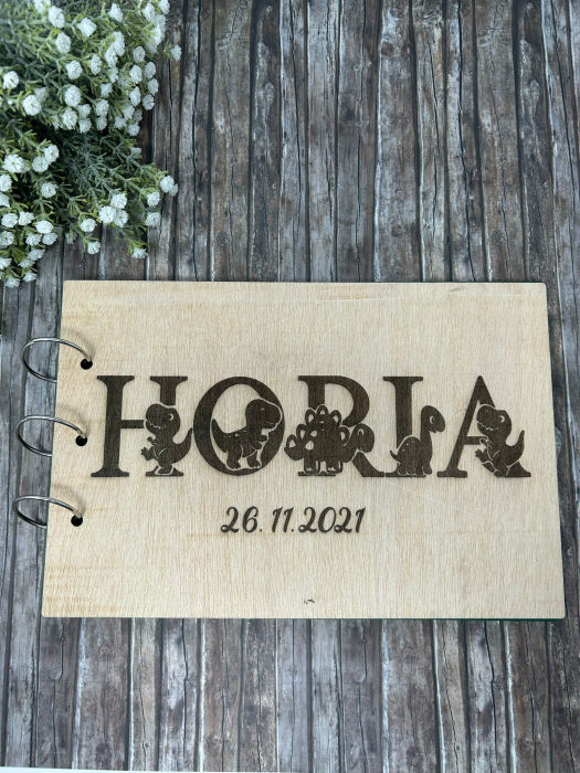 Guestbook botez personalizat din lemn gravat [1]