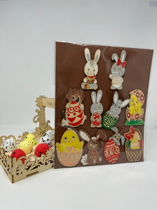 Kit pentru pictat,10 figurine din lemn [1]