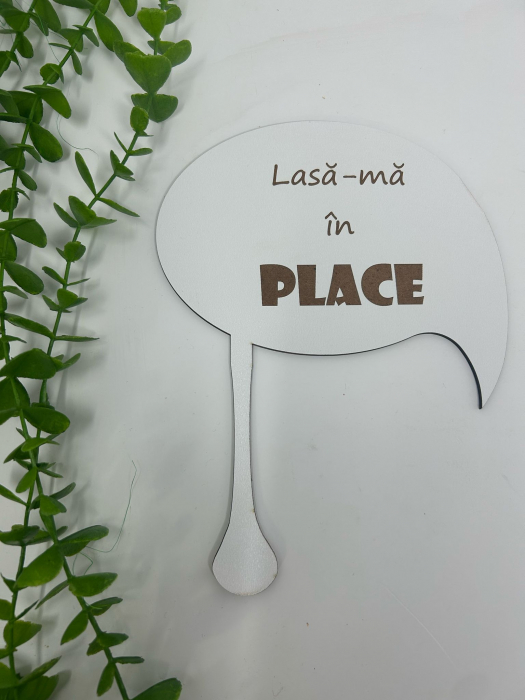 Props cu textul,,lasă-mă în pace" din MDF [1]